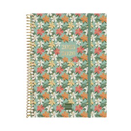 Finocam – Spiral 18-Month Planner 2025-2026 Horizontal Week View July 2025 – December 2026 (18 Months) Daisy International