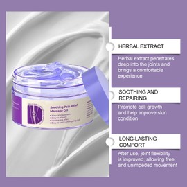 Kresin Joint Pain Gel Purple Gel, Soothes Knees, Lumbar, Neck, Hands, and Feet