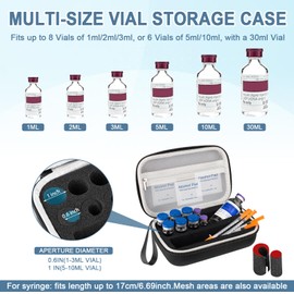 Portable Peptide Case for Fridge, Holds Peptide 1-30ml Vials Standard
