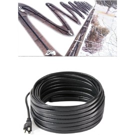 H&G Lifestyles Roof Heat Cable Snow De-icing Kit Self-Regulating Plug-in Ready Heat Tape for Roof and Gutters Ice Dam Prevention 8W/ft 140ft