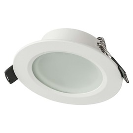 SEBSON 6x Downlight type 15 Bathroom IP44, Aluminium, White, LED/Halogen incl. GU10 socket, Mouting Frame Ø93 x 27mm, recessed lighting