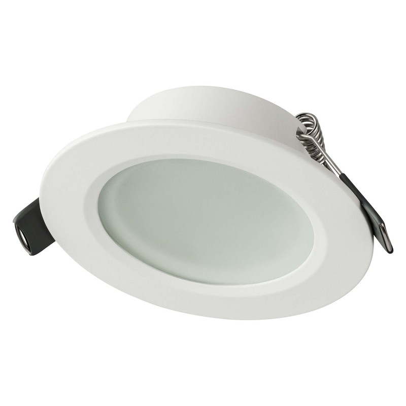 SEBSON 6x Downlight type 15 Bathroom IP44, Aluminium, White, LED/Halogen