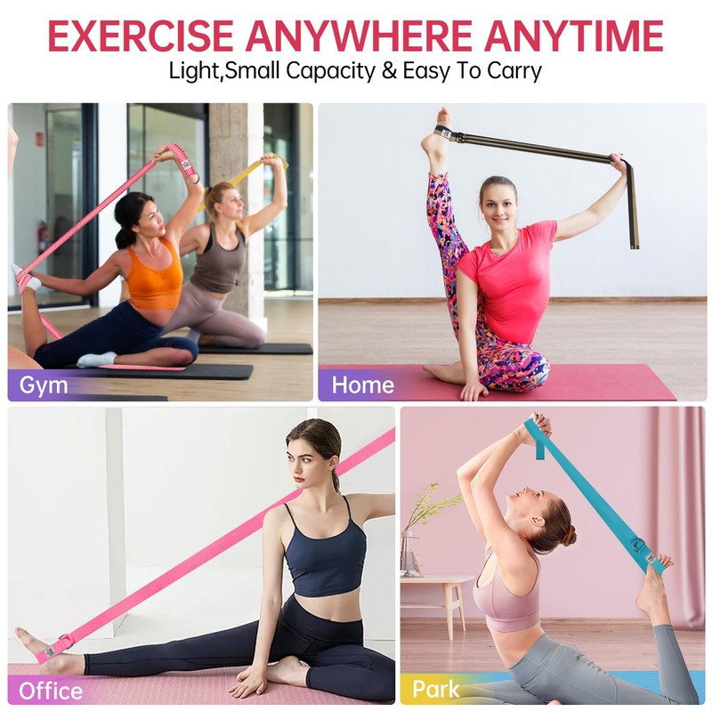 Yoga Strap/Stretch Bands Adjustable D-Ring