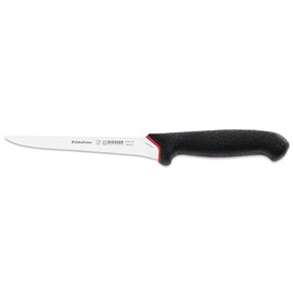 Giesser seit 1776 - Made in Germany - Polkmesser rutschfest PrimeLine, Klinge 16 cm, schwarz, scharfes Metzgermesser spülmaschinenfest, rostfrei