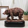Walking Bear Statue - Bronze Electroplated 7"L Figurine Wild Life