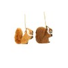 Gisela Graham Fur Fir Red Squirrel Tree Decoration Set of