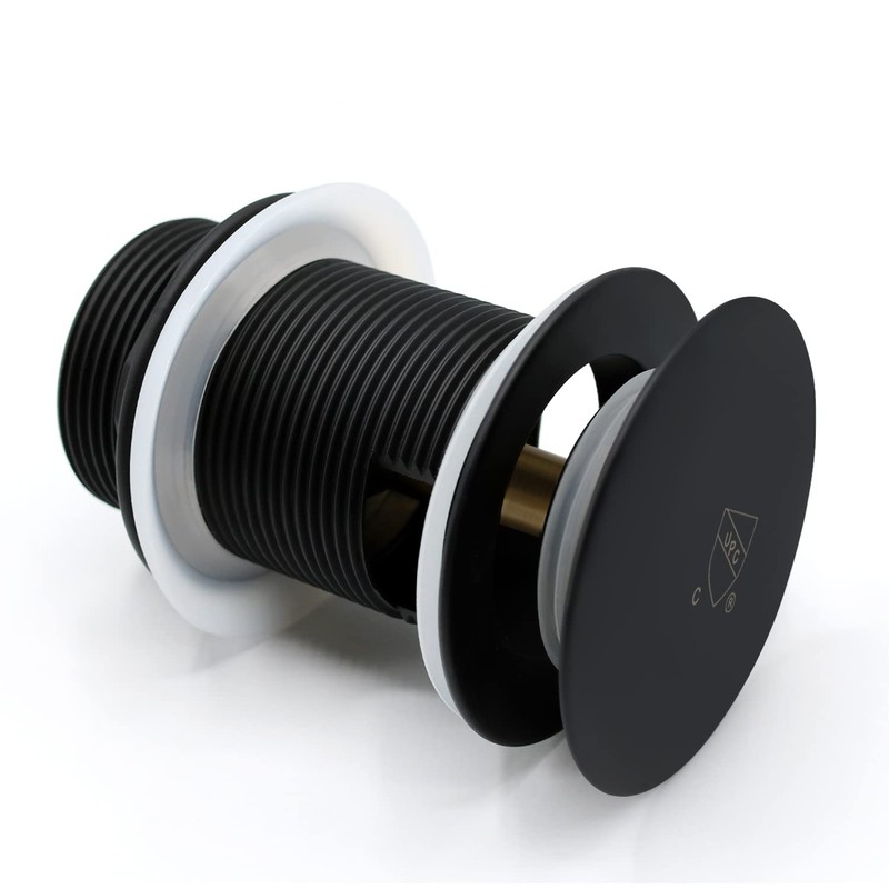 FerdY Pop-up Drain for Freestanding Bathtub, Matte Black Finish, cUPC