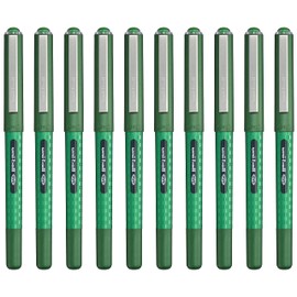uni-ball UB-157D Liquid Ink Rollerball Pens - 0.7mm - Green Ink - Pack of 10
