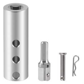 KPALAG Upgraded Stainless Steel Trailer Jack Electric Drill Adapter with a 1/2 in Socket Adapter Bit Compatible with 1 Inch Jack Drive Shaft