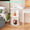 Costzon Kids Rotating Bookshelf, 360° Display Spinning Bookcase with Bookends,