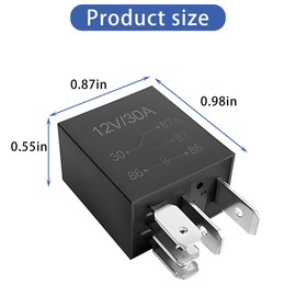BLAU GRUN 5 Pin 12V 30A Car Relay, Multi Purpose Waterproof Relaying Starter for Motor, Heavy Duty Standard Automotive Electrical Replacement Accessories, Universal for Vehicles
