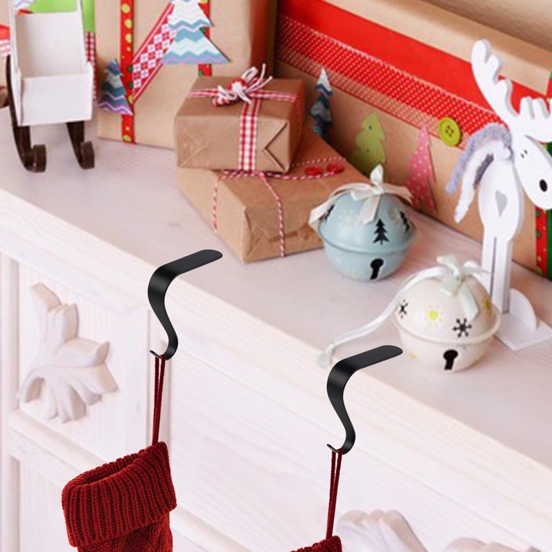 KEYIDO Christmas Stocking Holders for Fireplace Stocking Hangers Weighted Christmas