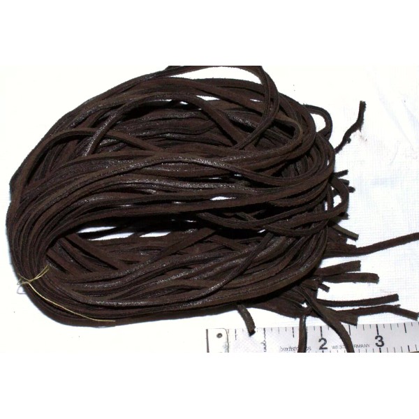 Unbranded 16 Strips 35" Suede leather Lace, Lacing, Dark Brown