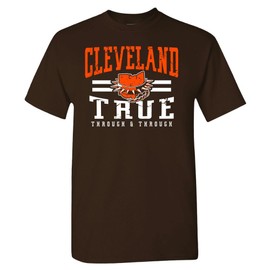 Cleveland Football Men's Vintage Fan T-Shirt (Chocolate T-Shirt, 3XL)