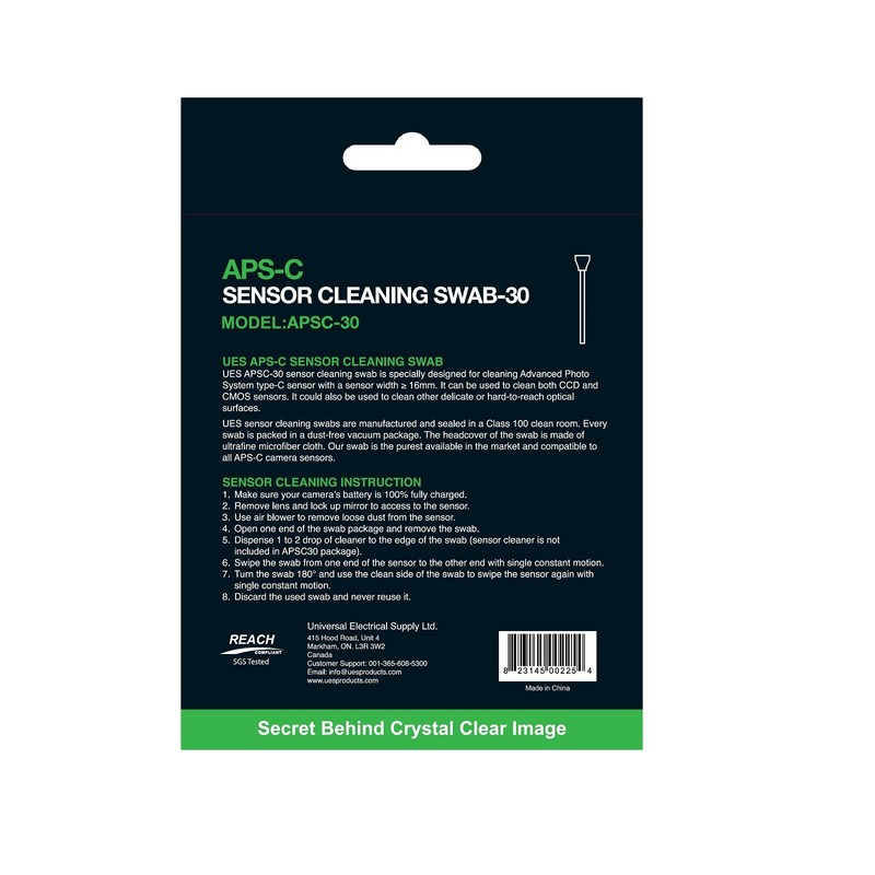UES APSC-30 Sensor Cleaning Swabs for APS-C Cameras: 30 x