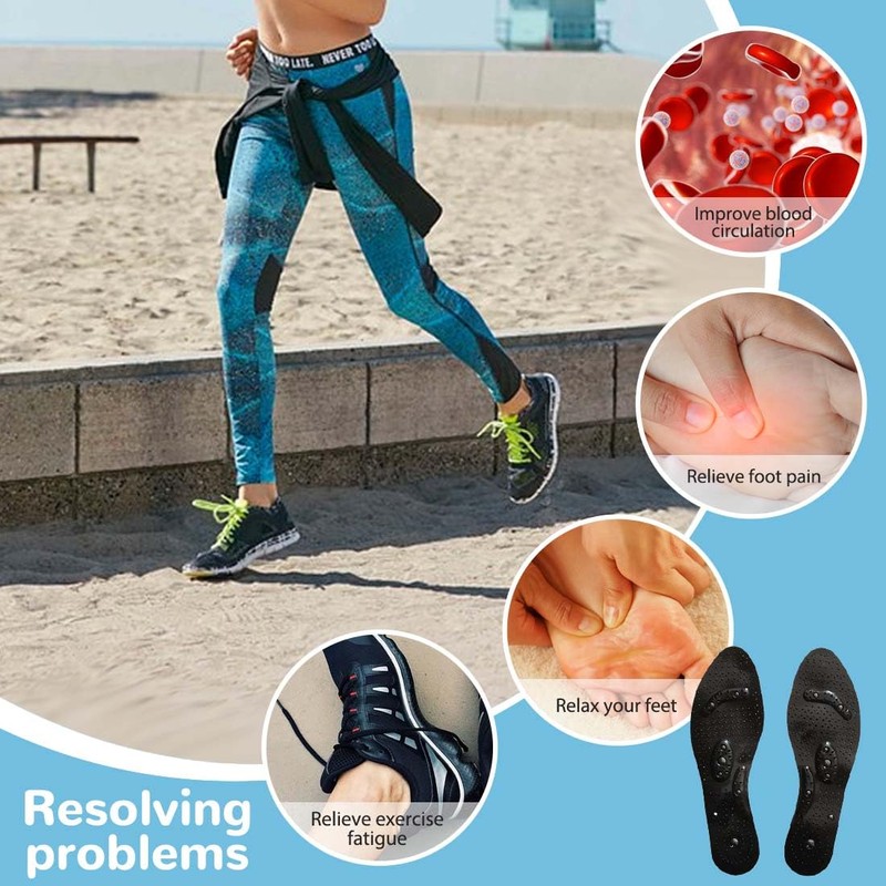 JUGUTA Magnetische Einlegesohlen, Einlagen Zum Abnehmen Orthopädische Einlegesohlen, Akupressur Einlegesohlen,Einlegesohlen