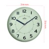 MPM Quality Design Plastic Wall Clock, Green, Large Arabic Numerals,