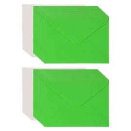 VIAPUICE Blank Cards and Envelopes 5x7, Invitation White Cardstock Greeting Cards (Green), 24 Pack, Perfect for Office | Wedding | Gift | Graduation | Birthday