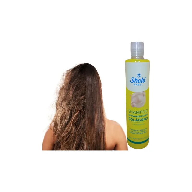 Shampoo Extrahidratante Colageno Queratina Shelo Nabel 530ml