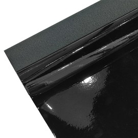 30x135cm Glossy Faux Leather Roll, Shiny Mirrored Synthetic Crafts Fabric for Hair Bows Clips Making (Black)