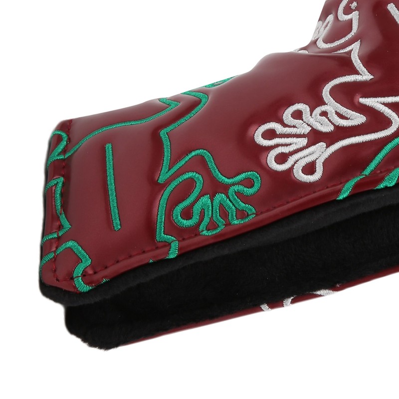 Golf Putter Headcover Embroidery Putters PU Protective Head Cover Magnetic