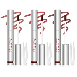 KIMUSE Tinte labial despegable, larga duración 24H, resistente al agua y a prueba de transferencia, tinte labial mate con vitamina E, 3 colores, vegan