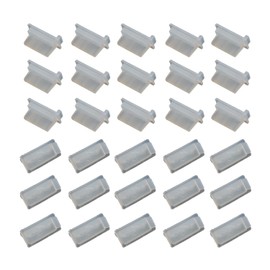 Futheda 30PCS Silicone USB 2.0 3.0 Anti Dust Plug Protector Anti Oxidation Female Interface End Cap USB Port Cover Stopper for Tablet PC Notebook Laptop Transparent