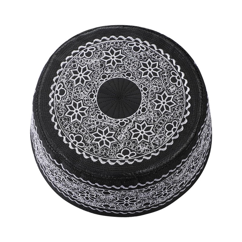 XGOPTS Men's Islamic Hat, Prayer Hat, Middle Eastern Style, Embroidery,