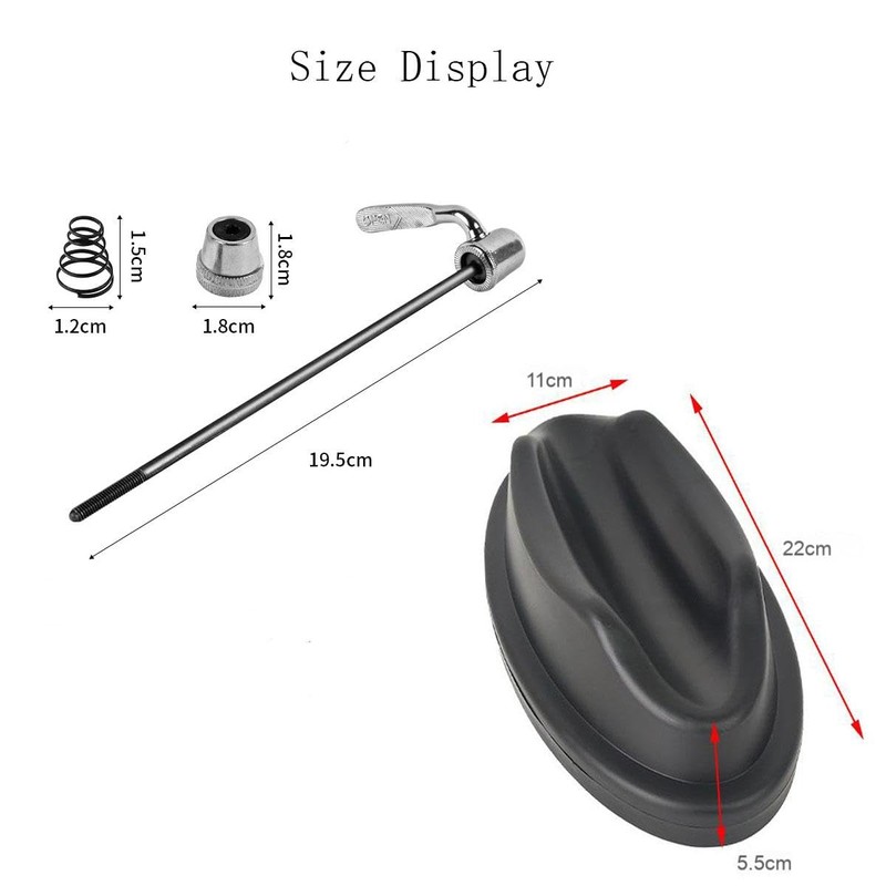 Quick Release Skewer and Front Wheel Riser Block for Bike