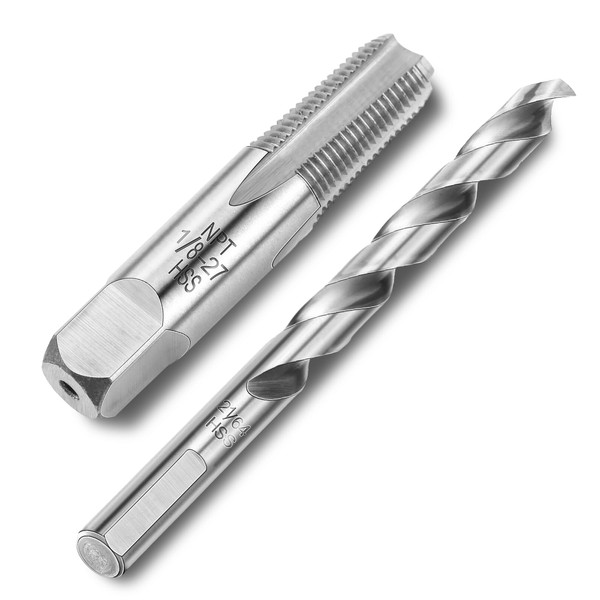 MorningRo 1/8-27 Npt Tap 21/64 Drill Bit, M2(6542) High Speed