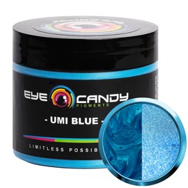Eye Candy Premium Blue Mica Powder Pigment (50g) | Multipurpose DIY Arts and Crafts Additive | Acrylic Pouring, Woodworking, Epoxy, Resin, Bath Bombs, Paint, Soap, Fishing Lures (Umi Blue)