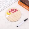Gosknor Wooden Hello World Newborn Sign, Cute Birth Announcement Board