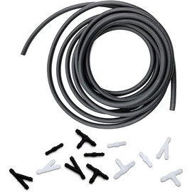Windshield Washer Hose Kit, 4 Meter Washer Fluid Hose with 12 Pcs Hose Connectors, Suitable for Most Car Windshield Washer Tubing