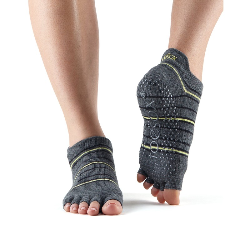 Toesox Low Rise Half Toe Grip Socks (Small, Amped)