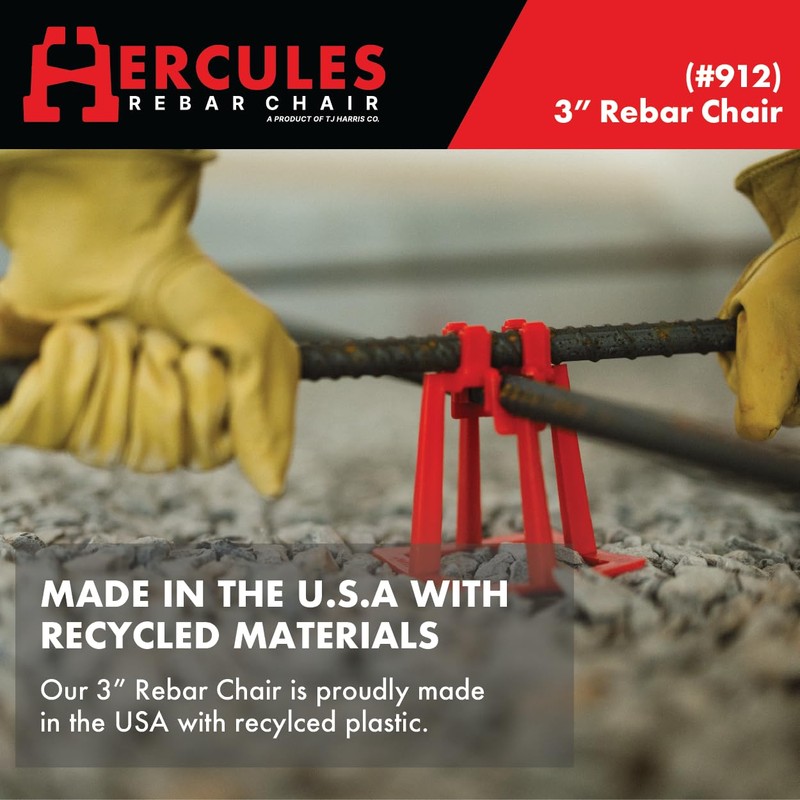 Hercules 3" Rebar Chair - (100 Count) Superior Strength &