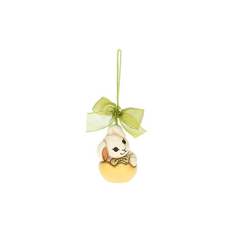 THUN Easter 2023, Easter Bunny with Ceramic Egg, Hand-Decorated, Easter
