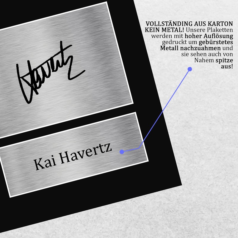 HWC Trading A4 Kai Havertz Presents Printed Autograph Picture for