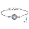HUKKUN Celtic Knot Urn Bracelet for Ashes Stelring Silver Moonstone