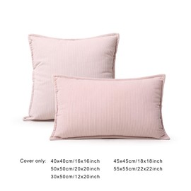 Ailuteie Corduroy Throw Pillow Covers 20x12 Set of 2 – Boho Decorative Pillow Covers for Couch, Sofa, Bed – Soft Rectangle Cushion Covers for Living Room Decor (No Insert)