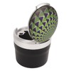 Portable Car Ashtray Mini Silver Edge Fire Prevention Smokeless Auto