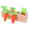 Wooden Pull Carrot Game Number Fine Motor Skill Toy Matching