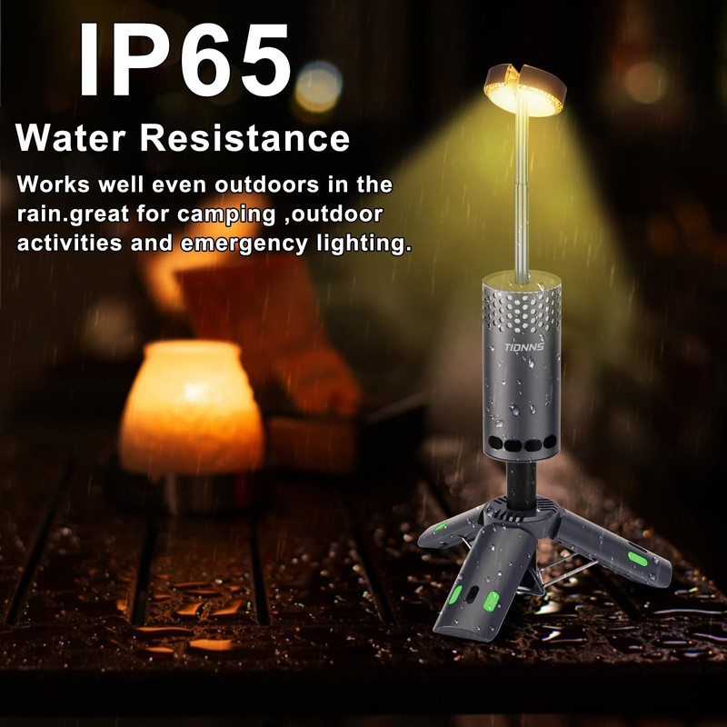 TIDNNS Camping Light Telescopic, Rechargeable Collapsible Camping Lanterns with Stand,