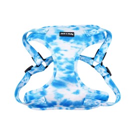 Jack & Bully Dog Harness, No Pull Vest Step-in Adjustable Neoprene Soft with Breathable Mesh, All Weather, French Bulldog (Small, Blue Tie-Dye)