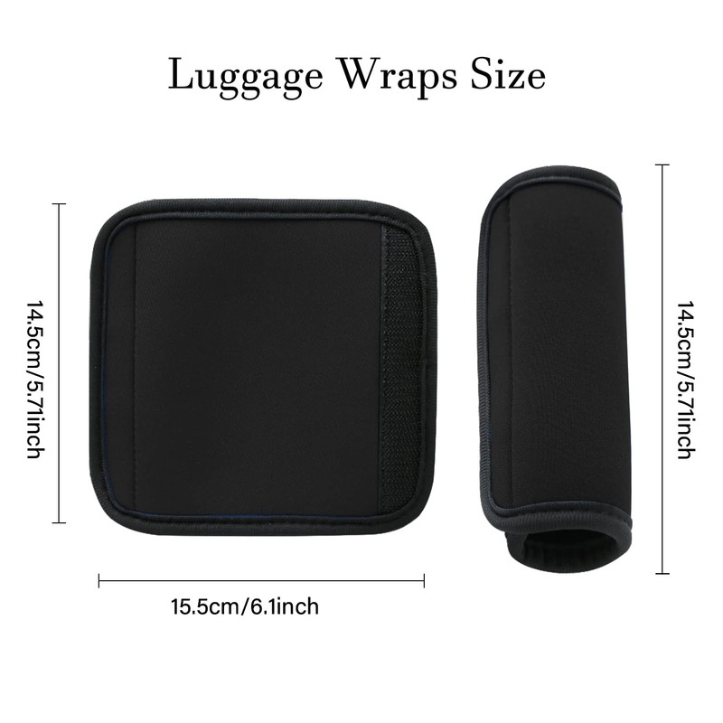 2 Pack Luggage Handle Wraps for Suitcase, Bright Color Comfort