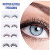 FOMIYES 4pairs Butterflies Glitter Eyelashes Long Dramatic False Lashes Lash