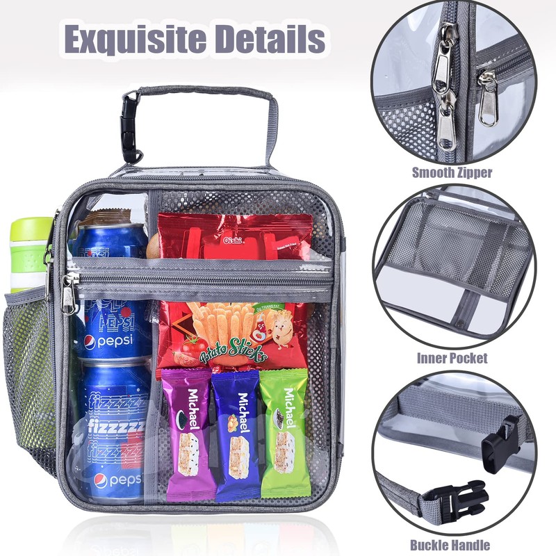 Oraben Stadium Approved Clear Lunch Bag for Sprots Work,Clear Lunch