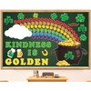 Jacyan 155PCS St.Patrick's Day Bulletin Board Decoration Set Shamrock Bulletin