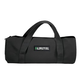 BLIRITEL 12 Inch Small Tool Bag for Men, Large Capacity Wide Mouth Tool Bag, Canvas Tool Storage Kit Bag, Tool Tote Handbag Tool Organizer for Mechanic & Electrician Storage Wrenches Pliers (Black)