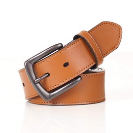 MARACOCO Genuine Leather Belt for Men Big and Tall, Black Brown Tan Size 44" - 72" Available for Choose