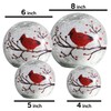 Kaowod Crackle Glass Ball Cardinal Lamp with Timer, Light Up